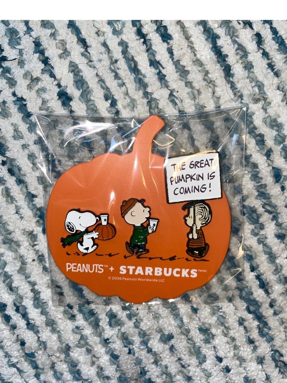 Peanuts x Starbucks Orange Pumpkin Limited Edititon Pins